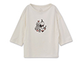 予約　ムーミン　ＯＣビッグＴシャツ・本を読むミムラねえさん　エコホワイトＭ