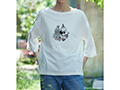 予約　ムーミン　ＯＣビッグＴシャツ・本を読むミムラねえさん　エコホワイトＭ_2