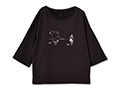 予約　ムーミン　ＯＣビッグＴシャツ・氷の上の逆立ちムーミントロール　ブラックＭ
