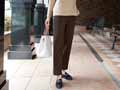 予約　あったか楽ちん裏起毛パンツ（チャコールグレー）Ｍ_2