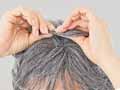 予約　つむじポン！ヘアピース　ポイントカバー　グレイヘア_2