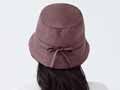 予約　すっぽり被れる小顔見せあったかキルト帽子（パープルローズ）_3