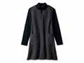 予約 eclaT style メランジキーネックロングベスト グレー系 M〜L