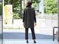予約 eclaT style メランジキーネックロングベスト グレー系 M〜L_3