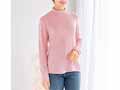 予約　ふわっととろけるハイネックシャツ　ピンク　Ｍ_2