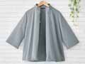 予約　サラッと快適ポンチョ風ジャケット　グレー　ＬＬ〜3Ｌ_2