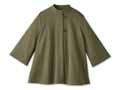 予約 サラッと快適ポンチョ風ジャケット カーキ M〜L