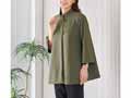 予約 サラッと快適ポンチョ風ジャケット カーキ M〜L_2