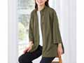 予約 サラッと快適ポンチョ風ジャケット カーキ M〜L_3