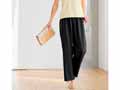 予約　まるで木陰のミラクルワイドパンツ　ブラック　Ｌ_2