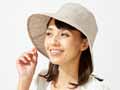 予約　近江の麻　お出かけ日よけ帽子　ベージュ