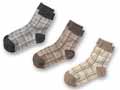 予約　あったかツイードネップチェック柄ソックス