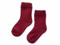 予約 極暖シルク 厚手のパイル靴下 紅色