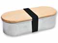 木蓋付フードボックス　小判ステンレス
