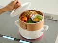 予約　せいろ付きホーロー鍋20CM　ホワイト_5
