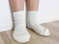 予約　ささ和紙キッズリブソックス　オフホワイト　17〜19CM