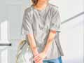 予約 汗染み防止ひんやりチュニック グレー M〜L_2