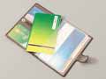 予約 通帳・カードシールドケースブック型ダークブラウン_3