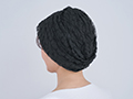 予約　国産　北陸刺繍オーガンジーヘアキャップ　ブラック_3