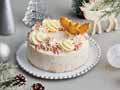 【予約】12／8週　有機苺の生クリームとカスタードクリームのケーキ（クッキー付き）5号_2
